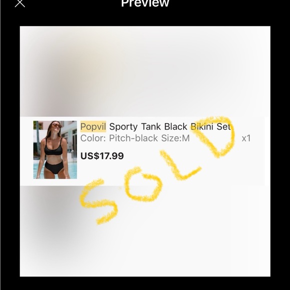 Popvil bikinis and top. NWT. Size Medium - Picture 8 of 8